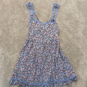 American Eagle Outfitters floral tie-back babydoll mini dress